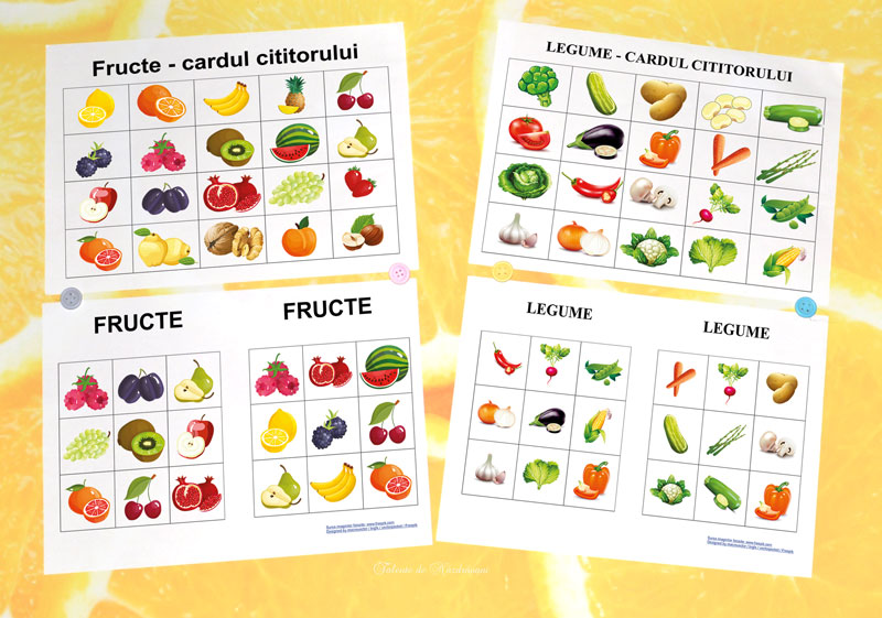 bingo 3x3 fructe legume